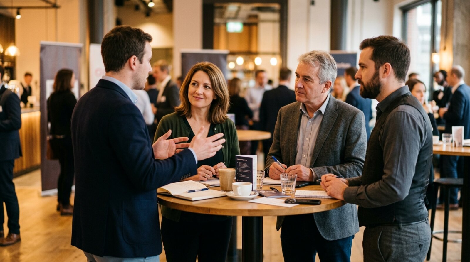 Founder pitching to angel investors at a UK startup event